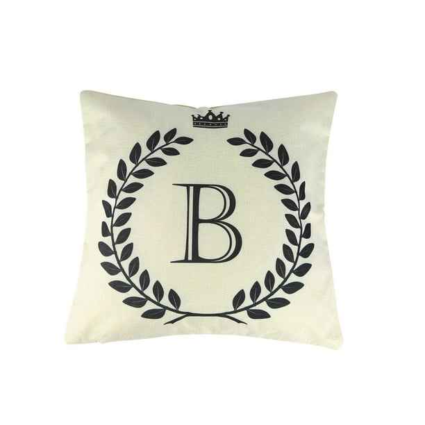Letter Alphabet Cotton Linen Fashion Pillowcase Decorative Pillows Cushion Letter Alphabet Cotton Linen Fashion Pillowcase Decorative Pillows Cushion